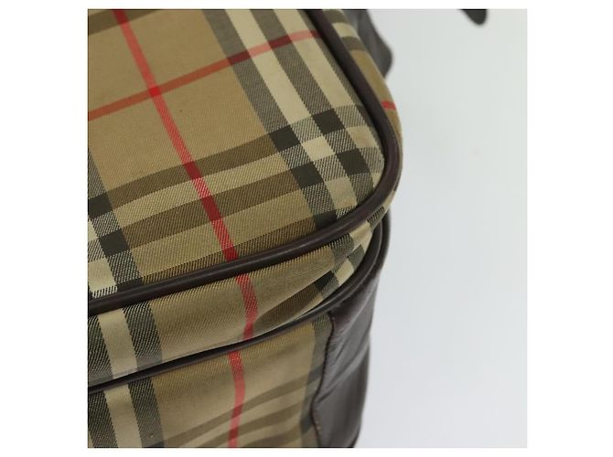 Autre Marque Bolsa de Ombro Burberrys Nova Check em Lona Bege Dourada Auth ti3263 Dourado - vista 17