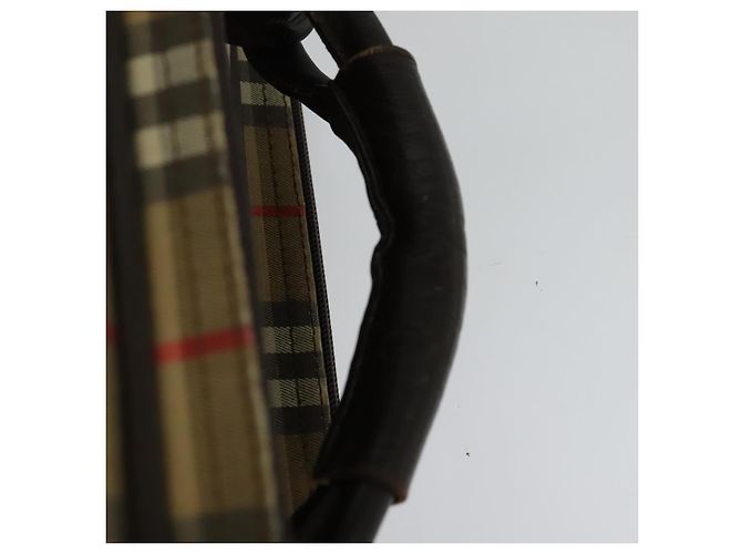 Autre Marque Bolsa de Ombro Burberrys Nova Check em Lona Bege Dourada Auth ti3263 Dourado - vista 8