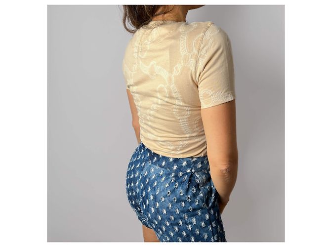 Hermès Baumwoll-T-Shirt 36 Beige - Ansicht 4