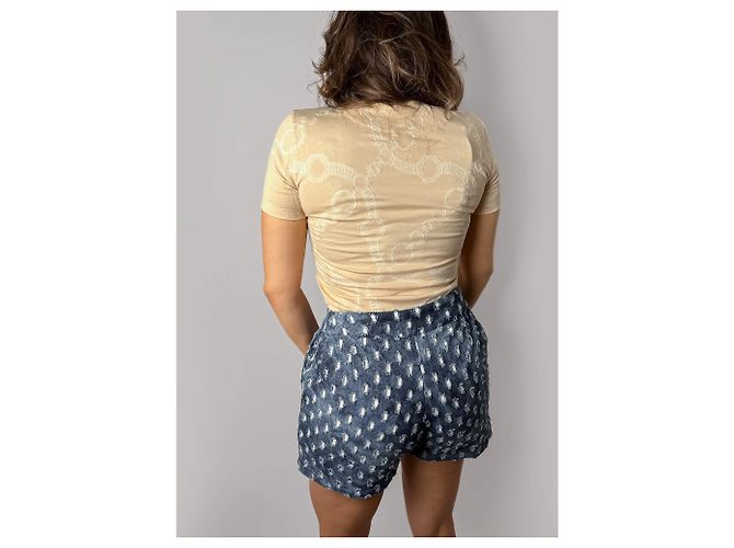 Hermès Baumwoll-T-Shirt 36 Beige - Ansicht 5