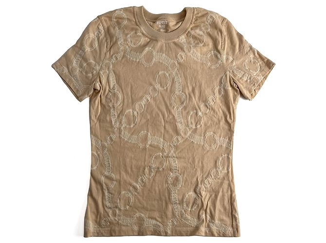 Hermès Baumwoll-T-Shirt 36 Beige - Ansicht 6