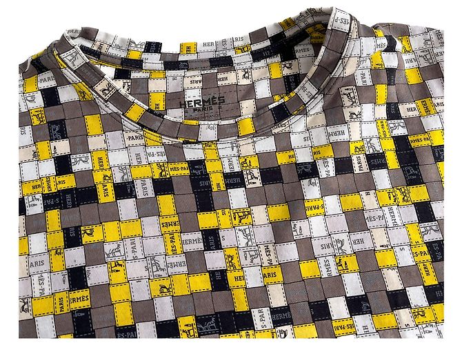 Hermès Abito in cotone Bolduc alla Square 36 Bicolore Multicolore - vista 6