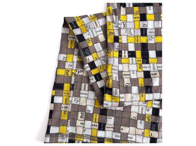 Hermès Abito in cotone Bolduc alla Square 36 Bicolore Multicolore - vista 7