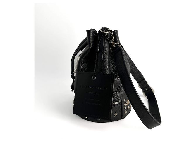 Philipp Plein Borsa a spalla in pelle con borchie nera Nero - vista 5