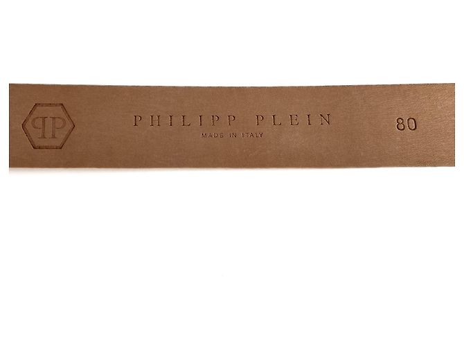 Philipp Plein Skull Croco Printed Leather Medium Belt 80 Black - view 4