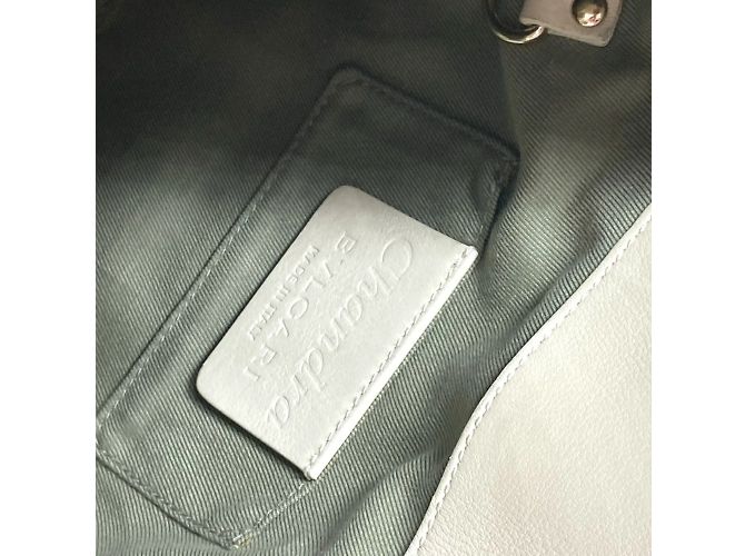 Bulgari Borsa a mano Bvlgari Chandra Logo Beige - vista 10