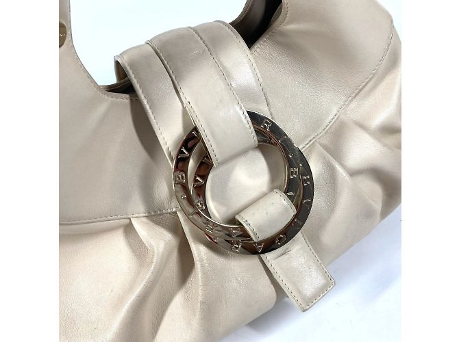 Bulgari Borsa a mano Bvlgari Chandra Logo Beige - vista 8