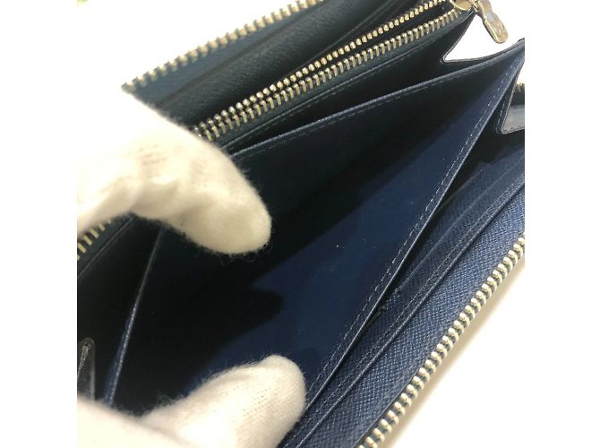 Cartera larga de cuero Epi Louis Vuitton Azul - vista 10