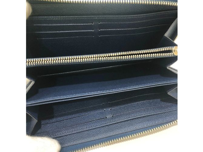 Cartera larga de cuero Epi Louis Vuitton Azul - vista 6