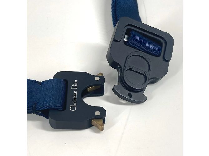 Christian Dior Navy Canvas Belt - view 4