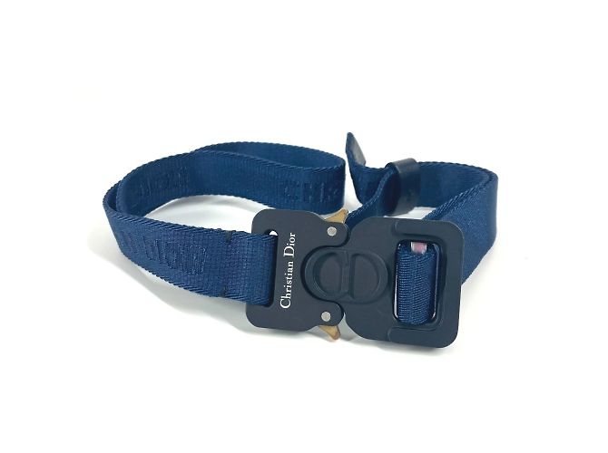 Christian Dior Navy Canvas Belt - view 6