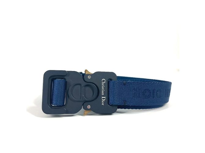 Christian Dior Navy Canvas Belt - view 8