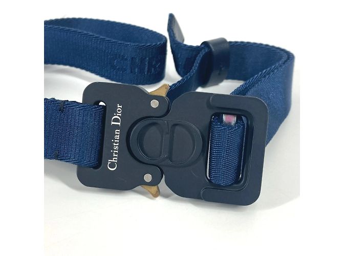 Christian Dior Navy Canvas Belt - view 9