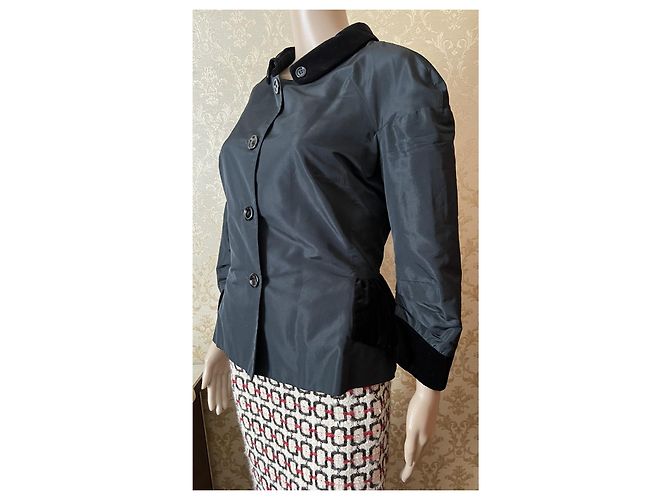 Dolce & Gabbana Jacke Schwarz aus Polyester Größe 46 - Ansicht 11