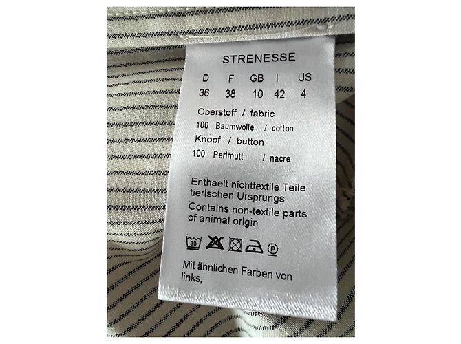 Vestido Strenesse de algodón crema - vista 15