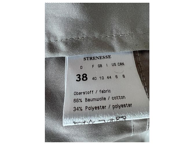 Autre Marque Trench in cotone grigio chiaro con cintura - vista 8