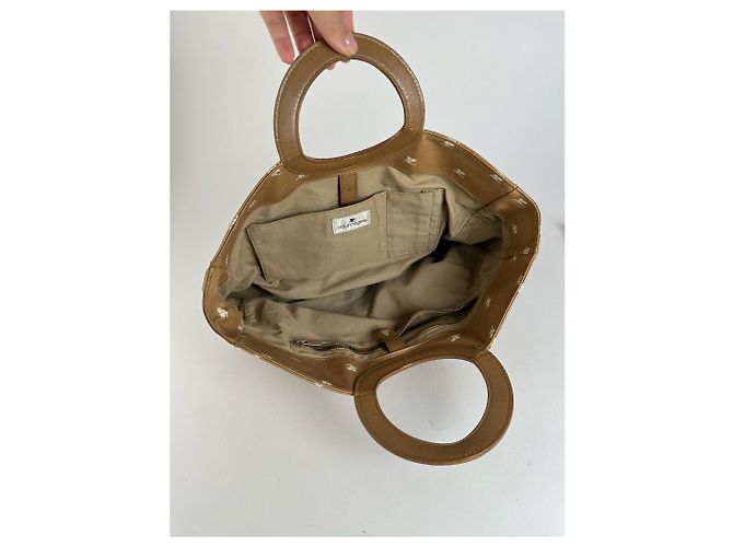 Vintage Courreges Monogram Handtasche Gold Braun - Ansicht 3