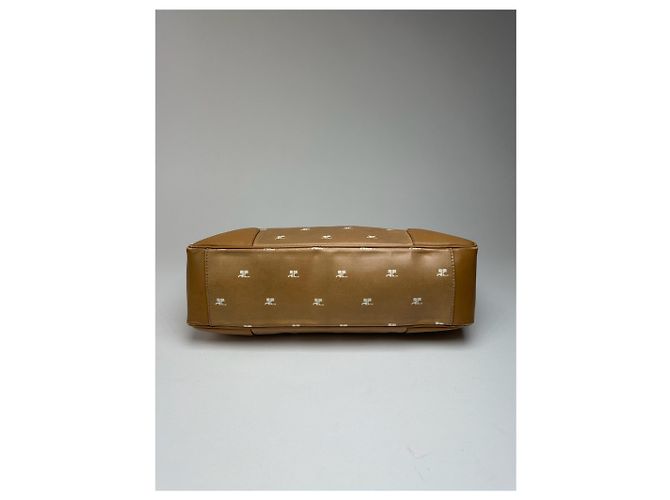 Vintage Courreges Monogram Handtasche Gold Braun - Ansicht 6