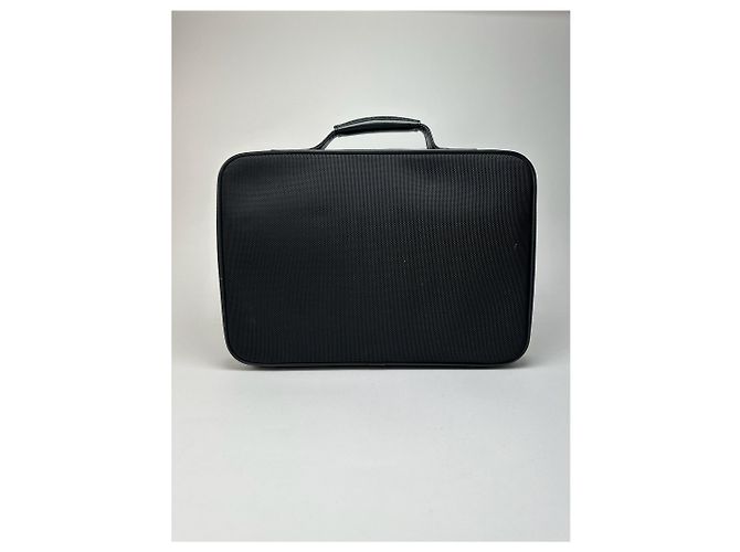 Valigia in tela e pelle Issey Miyake vintage nera Nero - vista 2