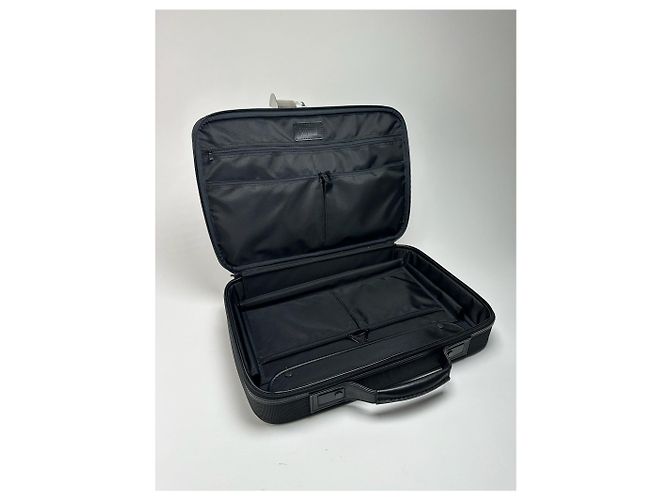 Valigia in tela e pelle Issey Miyake vintage nera Nero - vista 3