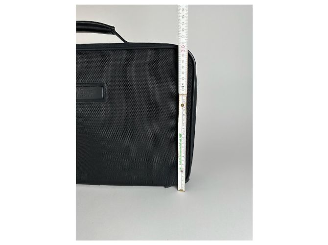Valigia in tela e pelle Issey Miyake vintage nera Nero - vista 4