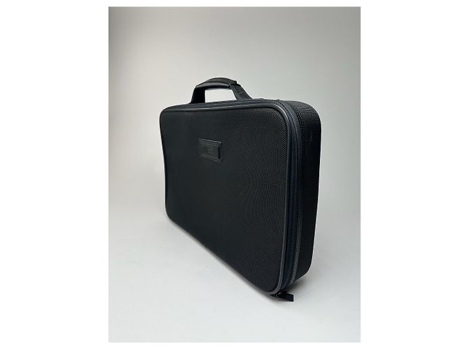 Valigia in tela e pelle Issey Miyake vintage nera Nero - vista 6