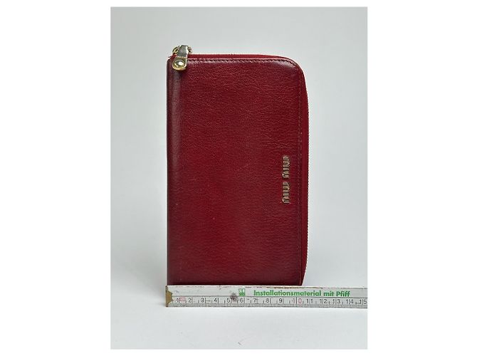 Vintage Miu Miu Leather wallet red - view 5