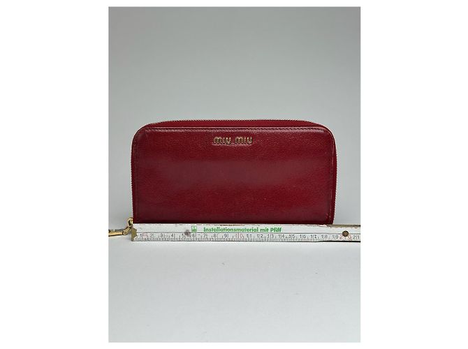 Vintage Miu Miu Leather wallet red - view 6