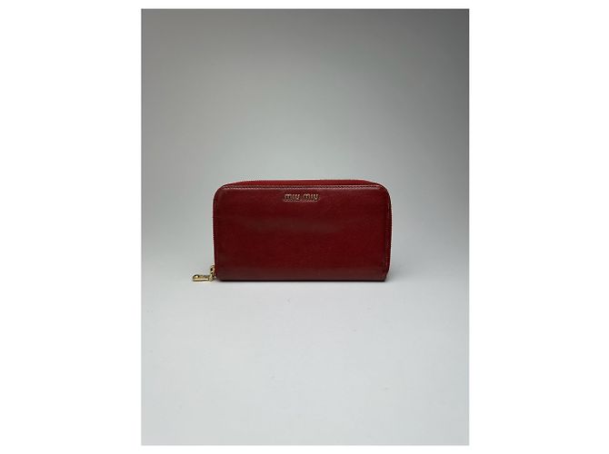 Vintage Miu Miu Leather wallet red - view 8