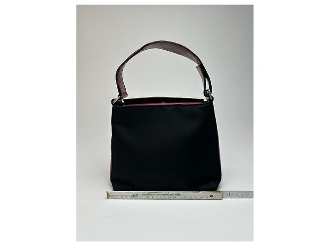 Vintage Givenchy Handtasche schwarz rot - Ansicht 10