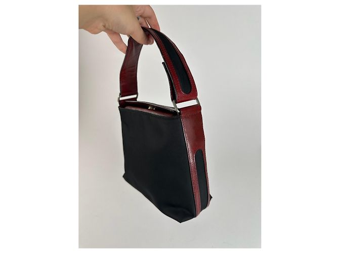Vintage Givenchy Handtasche schwarz rot - Ansicht 11