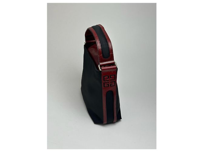 Vintage Givenchy Handtasche schwarz rot - Ansicht 2