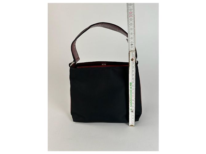 Vintage Givenchy Handtasche schwarz rot - Ansicht 9