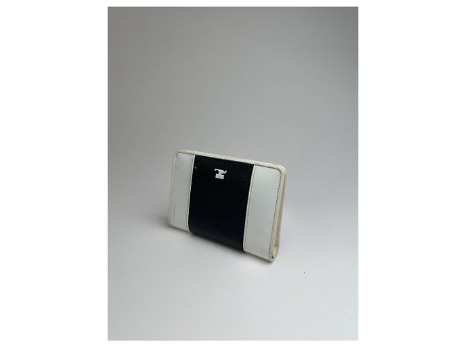 Vintage Courreges Leather wallet Black white - view 10