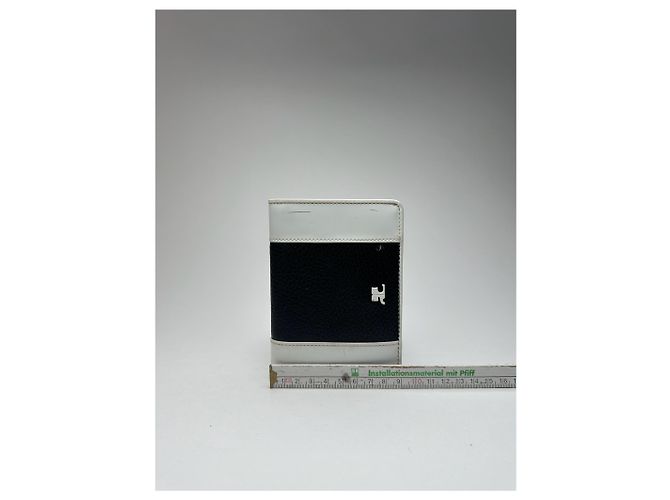 Vintage Courreges Leather wallet Black white - view 11