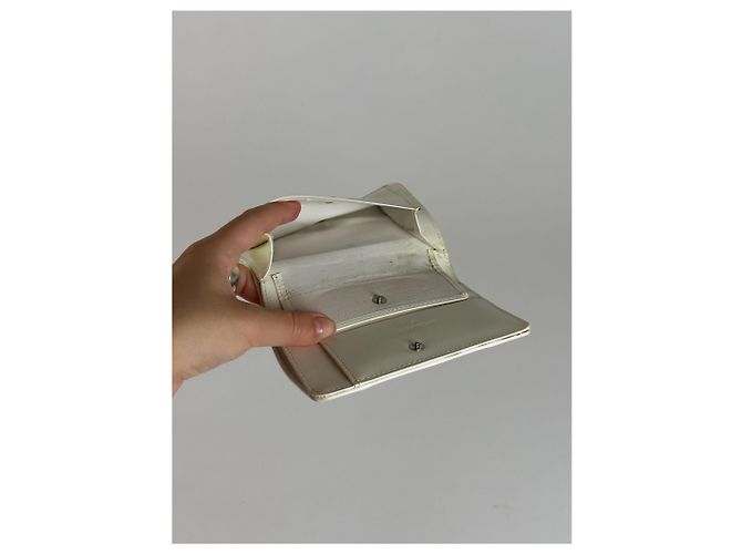 Vintage Courreges Leather wallet Black white - view 5