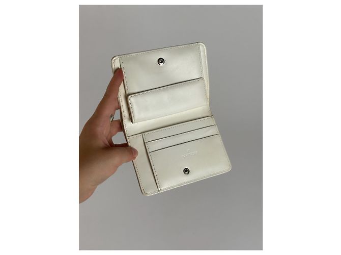 Vintage Courreges Leather wallet Black white - view 6