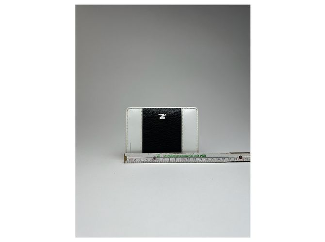 Vintage Courreges Leather wallet Black white - view 8