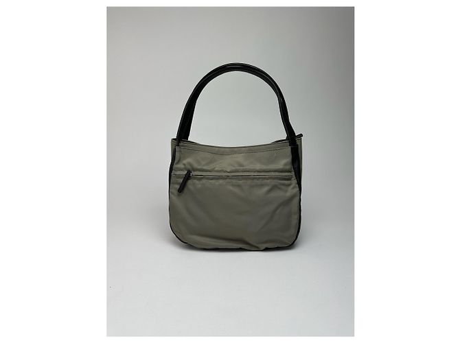 Vintage Yohji Yamamoto Polyester-Leder Tasche Grau Schwarz - Ansicht 2