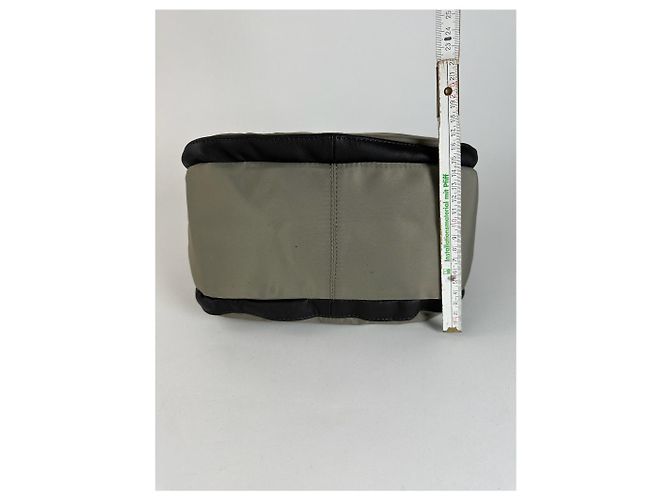Vintage Yohji Yamamoto Polyester-Leder Tasche Grau Schwarz - Ansicht 4