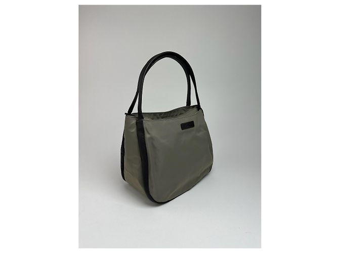 Vintage Yohji Yamamoto Polyester-Leder Tasche Grau Schwarz - Ansicht 6