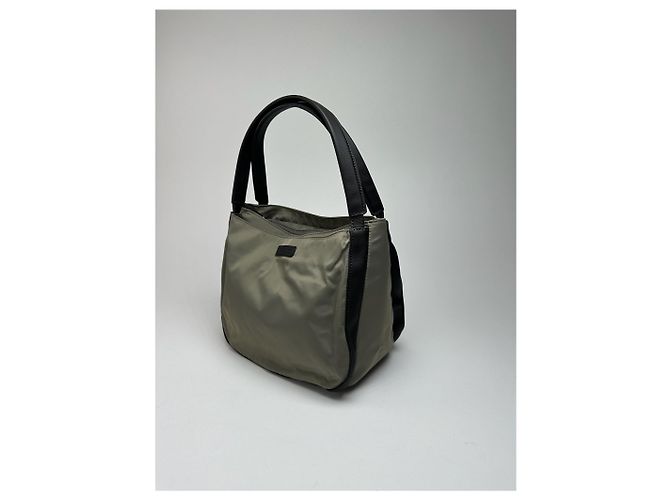Vintage Yohji Yamamoto Polyester-Leder Tasche Grau Schwarz - Ansicht 8