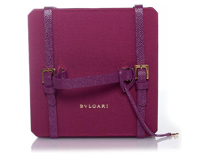 Autre Marque Bvlgari, boîte à bijoux en satin violet - vue 4