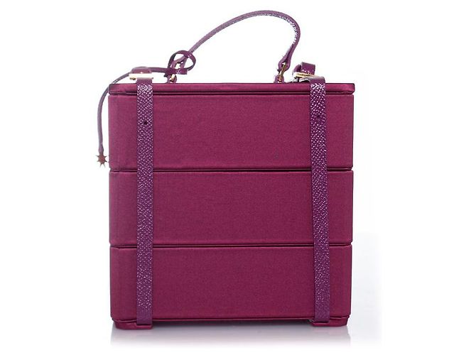 Autre Marque Bvlgari, boîte à bijoux en satin violet - vue 5