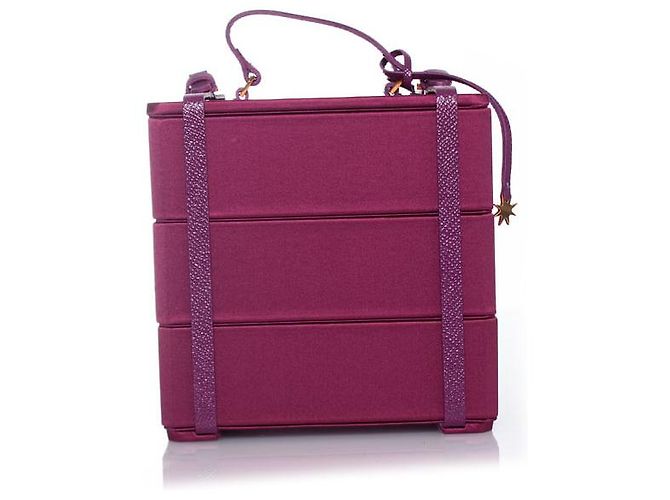 Autre Marque Bvlgari, boîte à bijoux en satin violet - vue 6