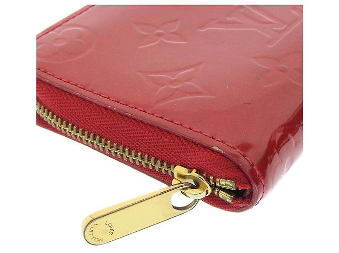 Monedero Zippy de cuero patentado M93608 de Louis Vuitton Roja Burdeos - vista 4
