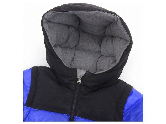 Giacca in Piuma Moncler Kids Blu Nero - vista 3