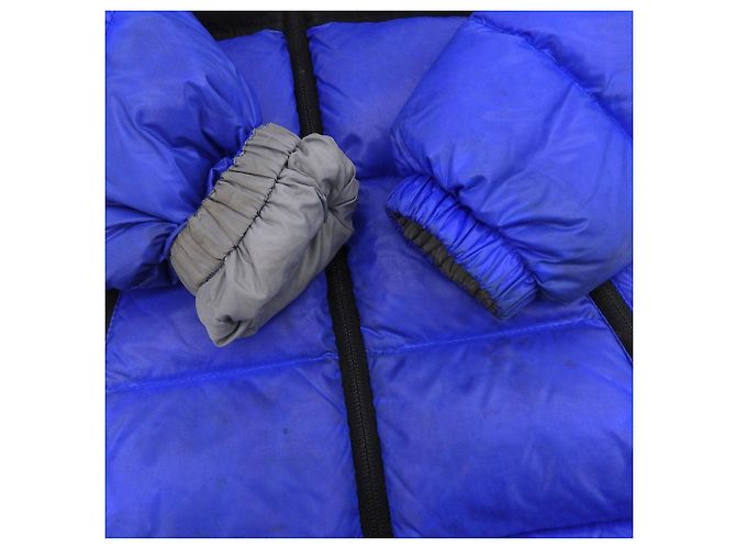 Giacca in Piuma Moncler Kids Blu Nero - vista 5