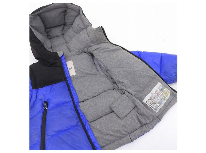 Giacca in Piuma Moncler Kids Blu Nero - vista 8