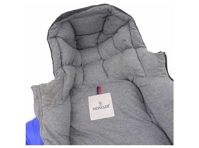 Giacca in Piuma Moncler Kids Blu Nero - vista 9